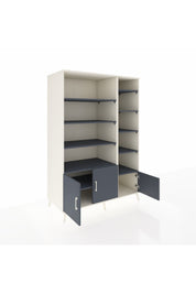 Kronos Dolap 10 Raflı 3 Kapaklı 132x59x195 Aytaşı-Antrasit/Antrasit