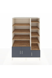 Kronos Dolap 10 Raflı 3 Kapaklı 132x59x195 Aytaşı-Antrasit/Çam