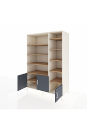 Kronos Dolap 10 Raflı 3 Kapaklı 132x59x195 Aytaşı-Antrasit/Çam