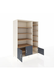 Kronos Dolap 10 Raflı 3 Kapaklı 132x59x195 Aytaşı-Antrasit/Çam