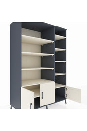 Kronos Dolap 10 Raflı 3 Kapaklı 132x59x195 Antrasit-Aytaşı/Aytaşı