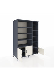 Kronos Dolap 10 Raflı 3 Kapaklı 132x59x195 Antrasit-Aytaşı/Antrasit