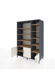 Kronos Dolap 10 Raflı 3 Kapaklı 132x59x195 Antrasit-Aytaşı/Çam