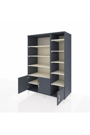 Kronos Dolap 10 Raflı 3 Kapaklı 132x59x195 Antrasit-Antrasit/Aytaşı