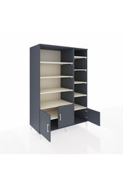 Kronos Dolap 10 Raflı 3 Kapaklı 132x59x195 Antrasit-Antrasit/Aytaşı