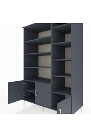 Kronos Dolap 10 Raflı 3 Kapaklı 132x59x195 Antrasit-Antrasit/Antrasit