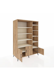 Kronos Dolap 10 Raflı 3 Kapaklı 132x59x195 Çam-Çam/Aytaşı