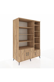 Kronos Dolap 10 Raflı 3 Kapaklı 132x59x195 Çam-Çam/Çam