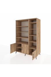 Kronos Dolap 10 Raflı 3 Kapaklı 132x59x195 Çam-Çam/Çam