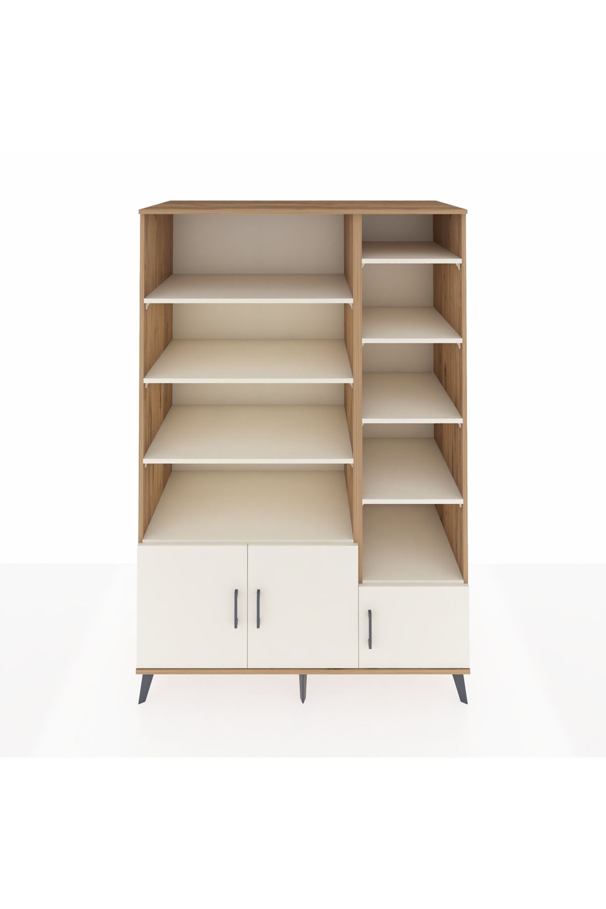 Kronos Dolap 10 Raflı 3 Kapaklı 132x59x195 Çam-Aytaşı/Aytaşı