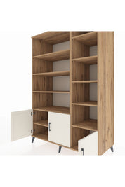 Kronos Dolap 10 Raflı 3 Kapaklı 132x59x195 Çam-Aytaşı/Çam