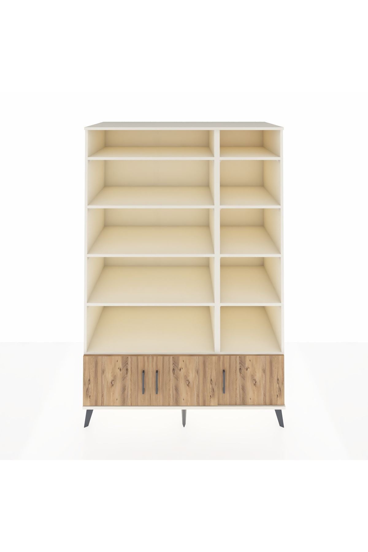 Kronos Dolap 10 Raflı 3 Kapaklı 132x59x195 Aytaşı-Çam/Aytaşı