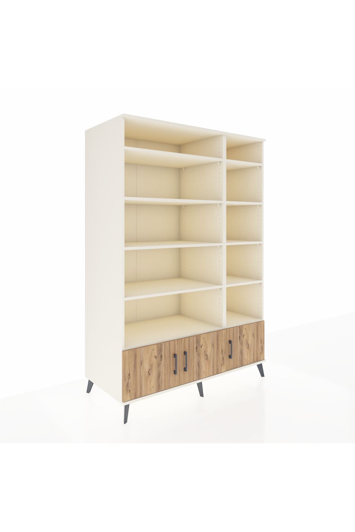 Kronos Dolap 10 Raflı 3 Kapaklı 132x59x195 Aytaşı-Çam/Aytaşı