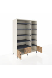 Kronos Dolap 10 Raflı 3 Kapaklı 132x59x195 Aytaşı-Çam/Antrasit