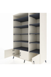 Kronos Dolap 10 Raflı 3 Kapaklı 132x59x195 Aytaşı-Aytaşı/Antrasit