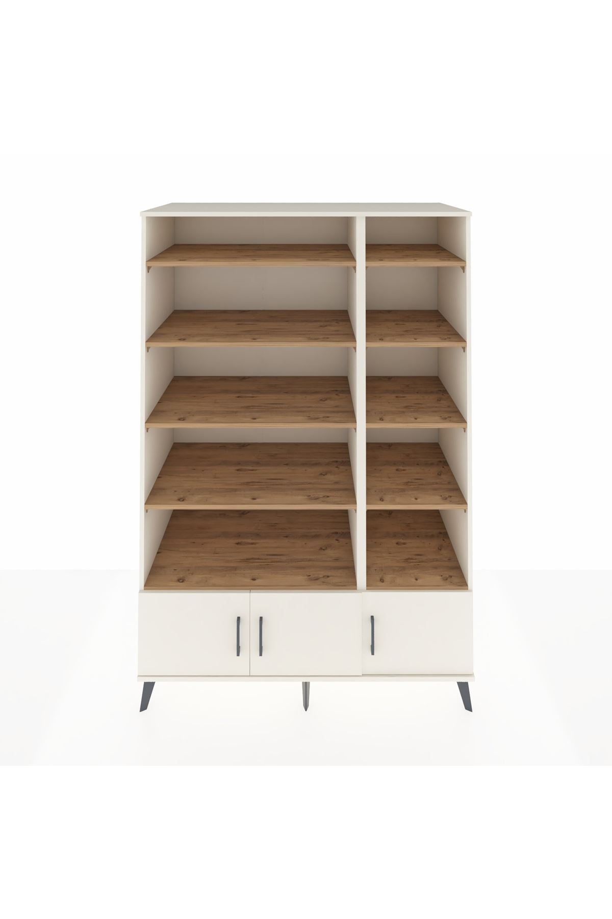 Kronos Dolap 10 Raflı 3 Kapaklı 132x59x195 Aytaşı-Aytaşı/Çam