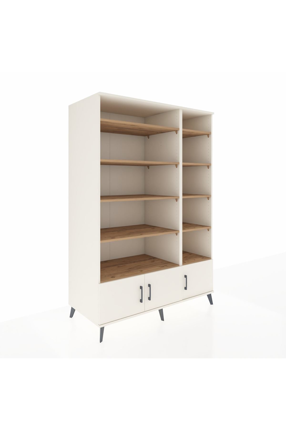 Kronos Dolap 10 Raflı 3 Kapaklı 132x59x195 Aytaşı-Aytaşı/Çam