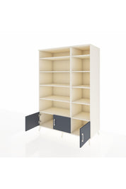 Kronos Dolap 10 Raflı 3 Kapaklı 132x59x195 Aytaşı-Antrasit/Aytaşı