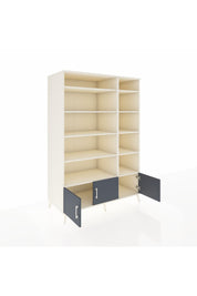 Kronos Dolap 10 Raflı 3 Kapaklı 132x59x195 Aytaşı-Antrasit/Aytaşı