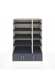 Kronos Dolap 10 Raflı 3 Kapaklı 132x59x195 Aytaşı-Antrasit/Antrasit