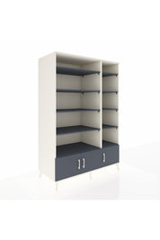 Kronos Dolap 10 Raflı 3 Kapaklı 132x59x195 Aytaşı-Antrasit/Antrasit