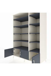 Kronos Dolap 10 Raflı 3 Kapaklı 132x59x195 Aytaşı-Antrasit/Antrasit