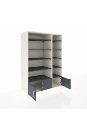 Kronos Dolap 10 Raflı 3 Kapaklı 132x59x195 Aytaşı-Antrasit/Antrasit