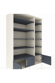 Kronos Dolap 10 Raflı 3 Kapaklı 132x59x195 Aytaşı-Antrasit/Antrasit