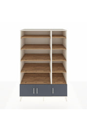 Kronos Dolap 10 Raflı 3 Kapaklı 132x59x195 Aytaşı-Antrasit/Çam