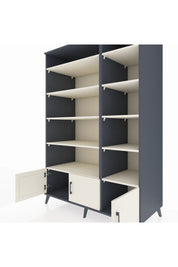 Kronos Dolap 10 Raflı 3 Kapaklı 132x59x195 Antrasit-Aytaşı/Aytaşı