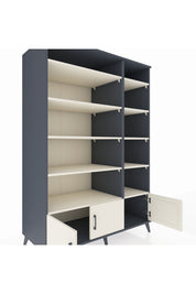 Kronos Dolap 10 Raflı 3 Kapaklı 132x59x195 Antrasit-Aytaşı/Aytaşı