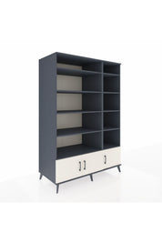 Kronos Dolap 10 Raflı 3 Kapaklı 132x59x195 Antrasit-Aytaşı/Antrasit