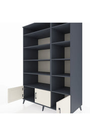 Kronos Dolap 10 Raflı 3 Kapaklı 132x59x195 Antrasit-Aytaşı/Antrasit