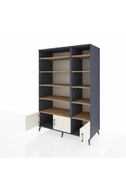 Kronos Dolap 10 Raflı 3 Kapaklı 132x59x195 Antrasit-Aytaşı/Çam