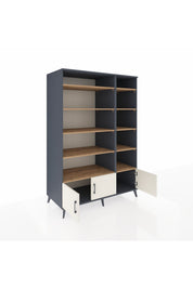 Kronos Dolap 10 Raflı 3 Kapaklı 132x59x195 Antrasit-Aytaşı/Çam