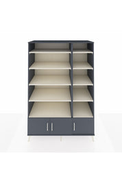 Kronos Dolap 10 Raflı 3 Kapaklı 132x59x195 Antrasit-Antrasit/Aytaşı