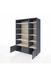 Kronos Dolap 10 Raflı 3 Kapaklı 132x59x195 Antrasit-Antrasit/Aytaşı