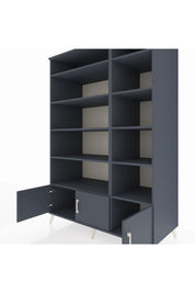 Kronos Dolap 10 Raflı 3 Kapaklı 132x59x195 Antrasit-Antrasit/Antrasit