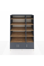 Kronos Dolap 10 Raflı 3 Kapaklı 132x59x195 Antrasit-Antrasit/Çam