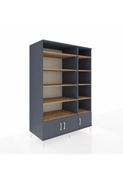 Kronos Dolap 10 Raflı 3 Kapaklı 132x59x195 Antrasit-Antrasit/Çam