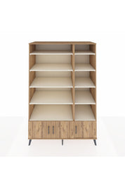 Kronos Dolap 10 Raflı 3 Kapaklı 132x59x195 Çam-Çam/Aytaşı