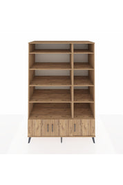 Kronos Dolap 10 Raflı 3 Kapaklı 132x59x195 Çam-Çam/Çam