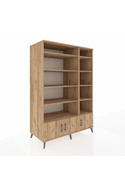 Kronos Dolap 10 Raflı 3 Kapaklı 132x59x195 Çam-Çam/Çam