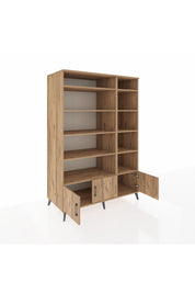 Kronos Dolap 10 Raflı 3 Kapaklı 132x59x195 Çam-Çam/Çam