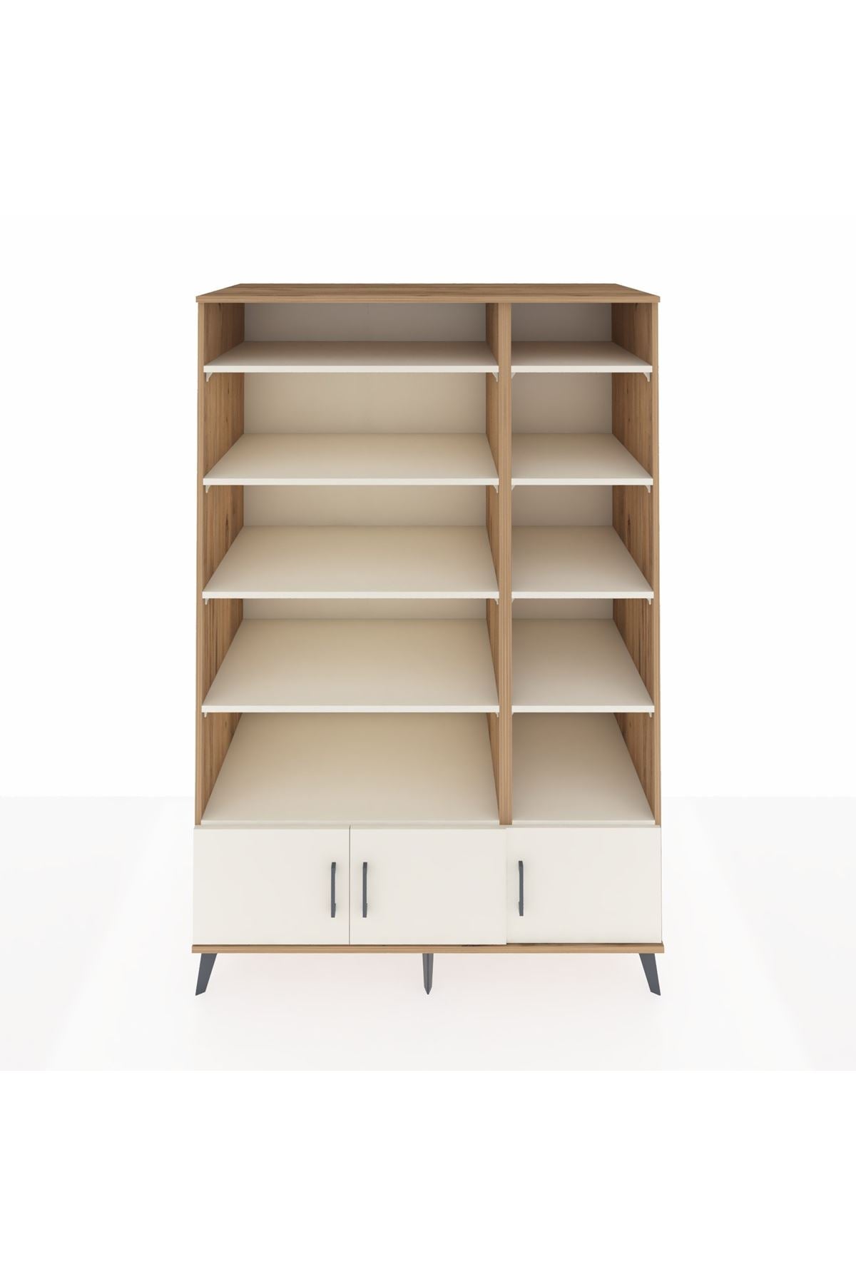 Kronos Dolap 10 Raflı 3 Kapaklı 132x59x195 Çam-Aytaşı/Aytaşı