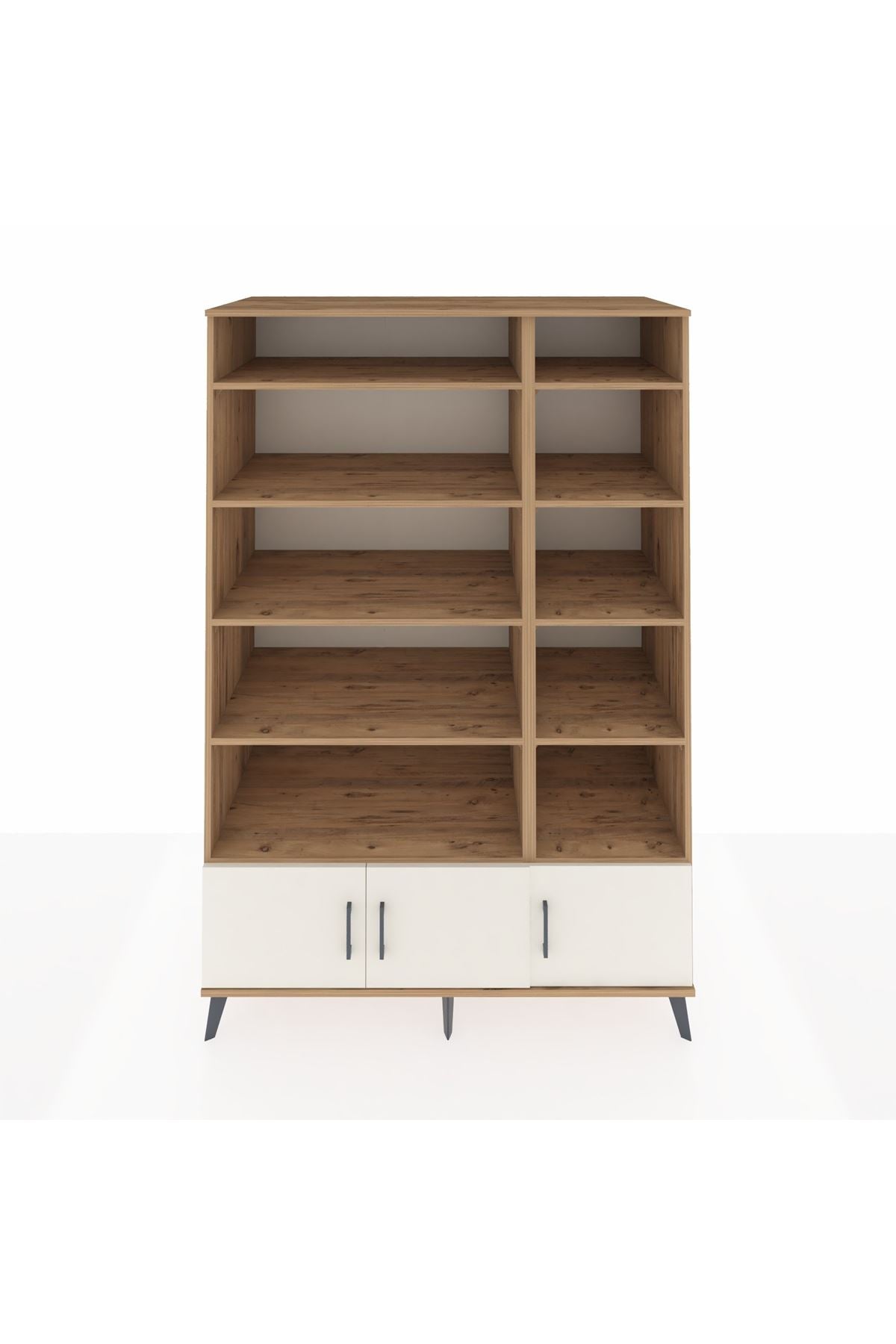 Kronos Dolap 10 Raflı 3 Kapaklı 132x59x195 Çam-Aytaşı/Çam