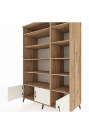 Kronos Dolap 10 Raflı 3 Kapaklı 132x59x195 Çam-Aytaşı/Çam