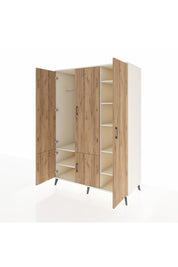 Kronos Dolap 7 Raflı 5 Kapaklı Tek Askılı 132x59x195 Aytaşı-Çam/Aytaşı