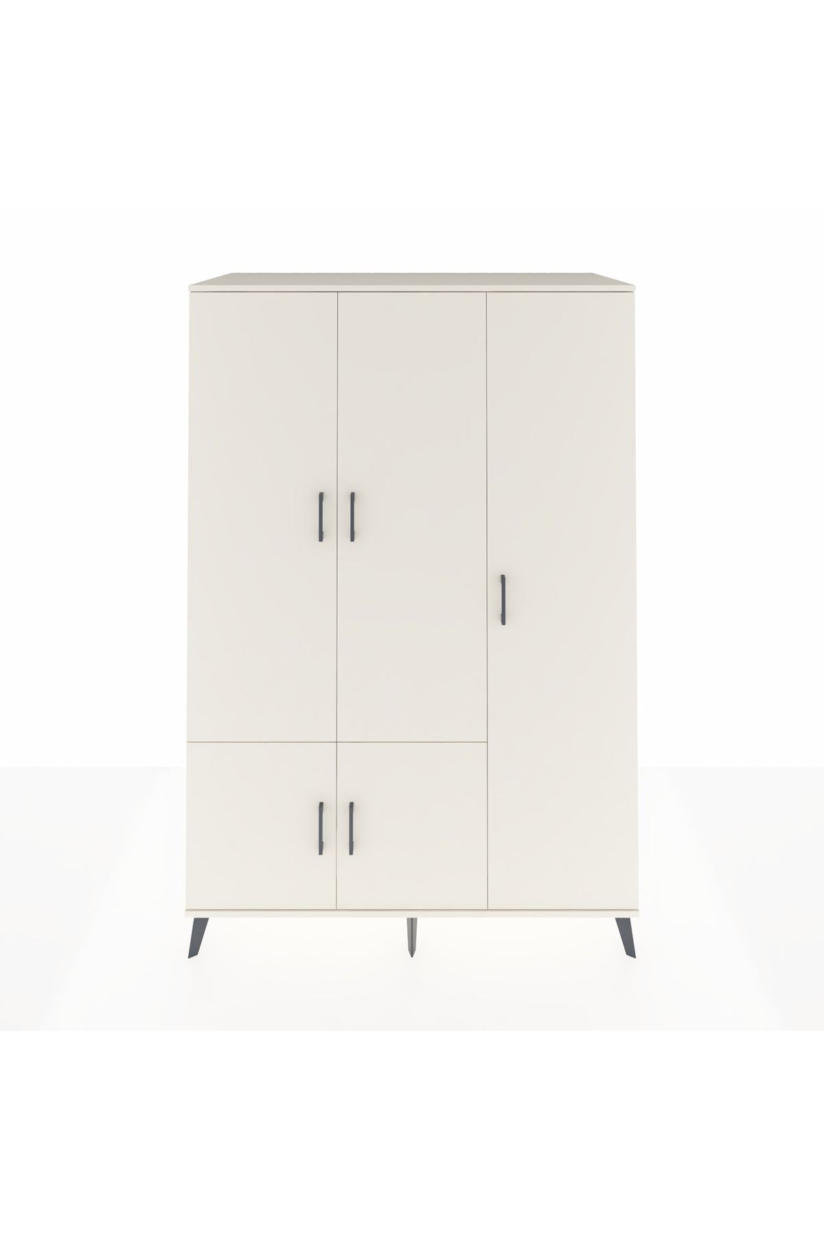 Kronos Dolap 7 Raflı 5 Kapaklı Tek Askılı 132x59x195 Aytaşı-Aytaşı/Aytaşı