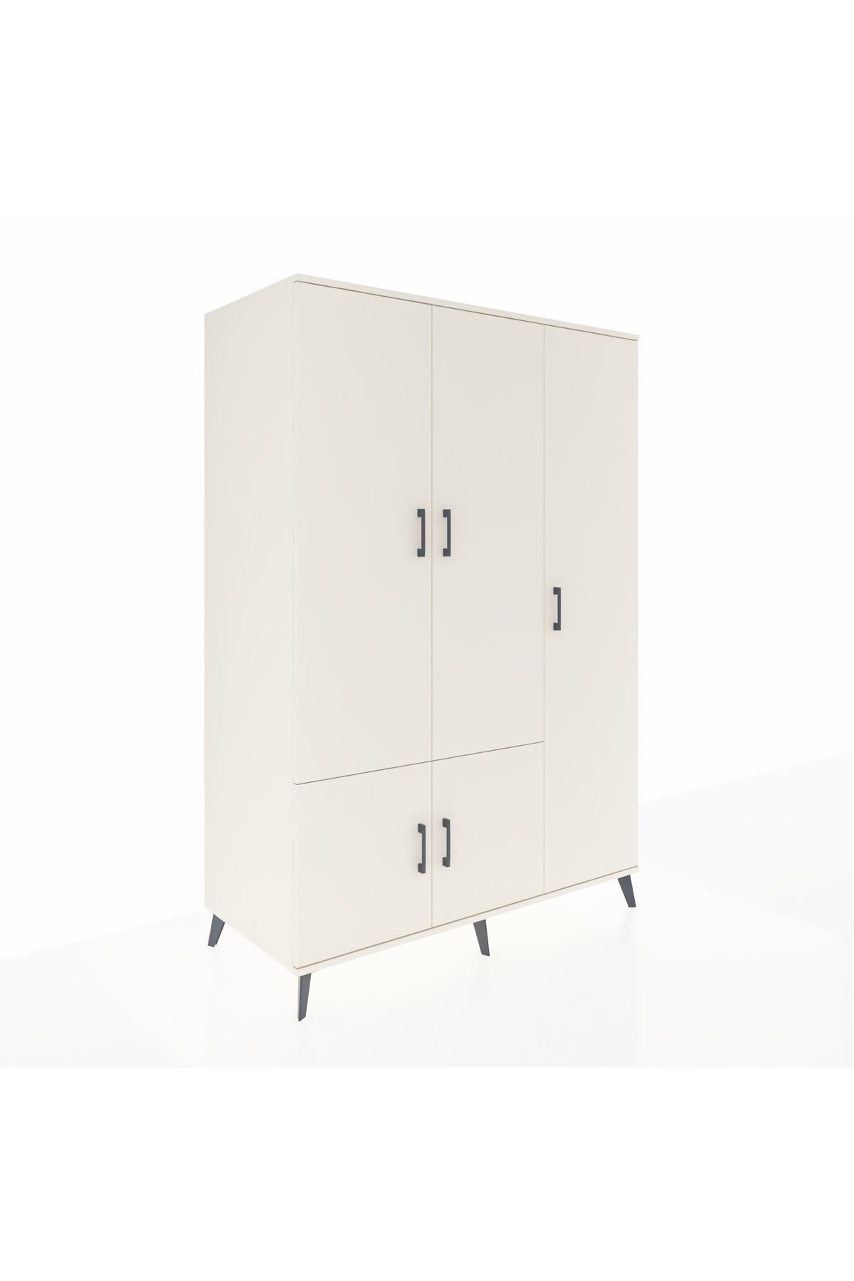 Kronos Dolap 7 Raflı 5 Kapaklı Tek Askılı 132x59x195 Aytaşı-Aytaşı/Aytaşı